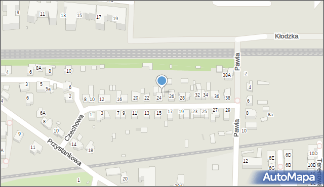 Wrocław, Czechowa Antoniego, 24B, mapa Wrocławia