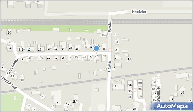 Wrocław, Czechowa Antoniego, 27, mapa Wrocławia