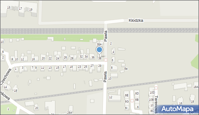 Wrocław, Czechowa Antoniego, 38, mapa Wrocławia