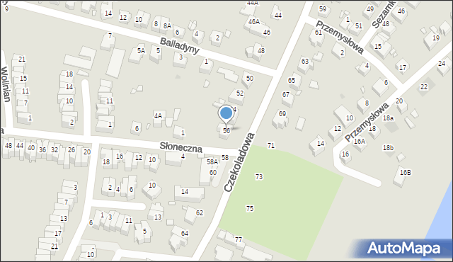 Wrocław, Czekoladowa, 56, mapa Wrocławia