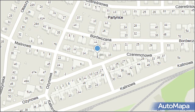 Wrocław, Czeremchowa, 8, mapa Wrocławia