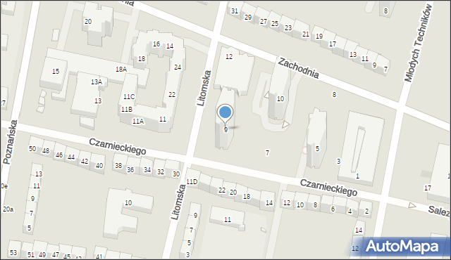 Wrocław, Czarnieckiego Stefana, hetm., 9, mapa Wrocławia
