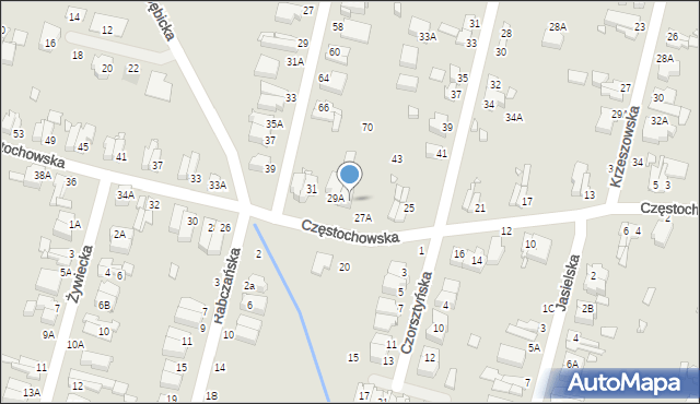 Wrocław, Częstochowska, 29, mapa Wrocławia