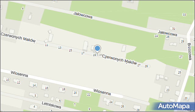 Wycinki Osowskie, Czerwonych Maków, 19a, mapa Wycinki Osowskie