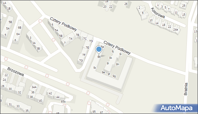 Wysoka, Cztery Podkowy, 9b, mapa Wysoka