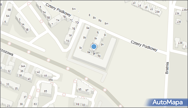 Wysoka, Cztery Podkowy, 9f, mapa Wysoka