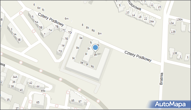 Wysoka, Cztery Podkowy, 9h, mapa Wysoka