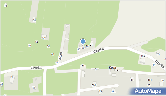Wysoka Lelowska, Czarka, 28, mapa Wysoka Lelowska