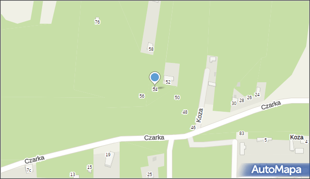 Wysoka Lelowska, Czarka, 54, mapa Wysoka Lelowska