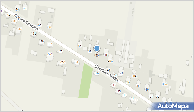 Wysoka Lelowska, Częstochowska, 50, mapa Wysoka Lelowska
