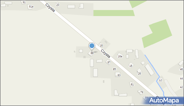 Wysokie, Czysta, 99, mapa Wysokie
