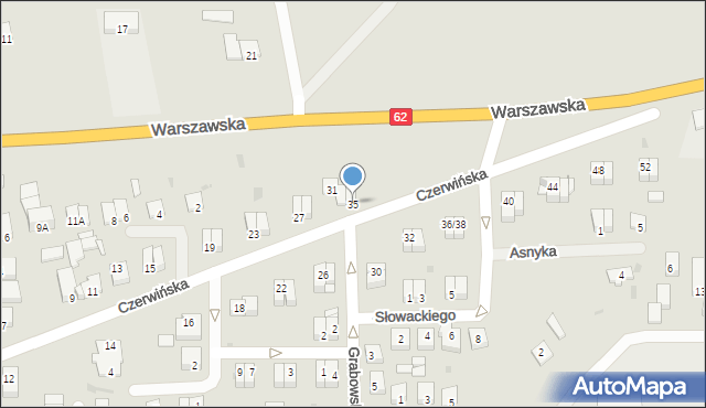 Wyszogród, Czerwińska, 35, mapa Wyszogród