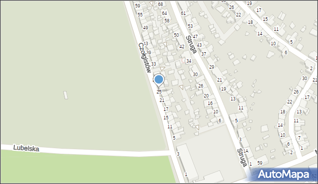 Zabrze, Czołgistów, 25, mapa Zabrza