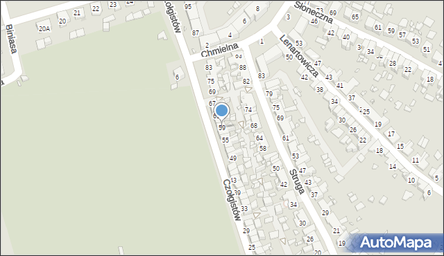 Zabrze, Czołgistów, 59, mapa Zabrza