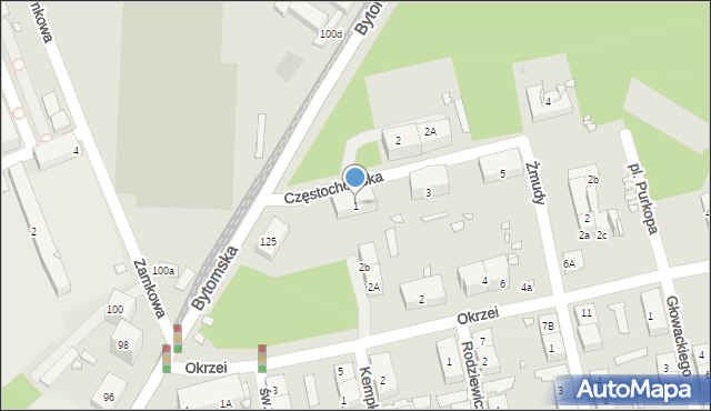 Zabrze, Częstochowska, 1, mapa Zabrza