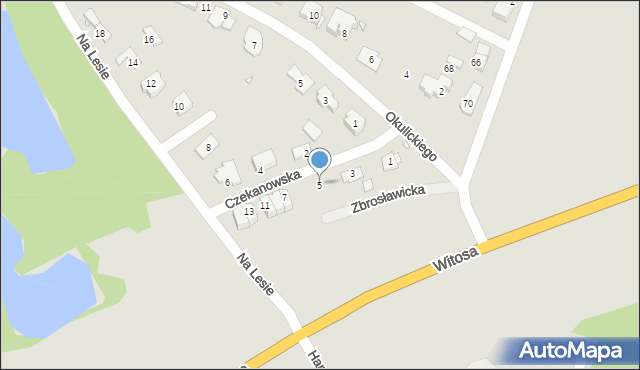 Zabrze, Czekanowska, 5, mapa Zabrza