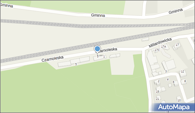 Zabrzeg, Czarnoleska, 3, mapa Zabrzeg