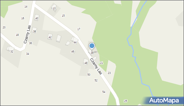 Zakliczyn, Czarny Las, 19, mapa Zakliczyn