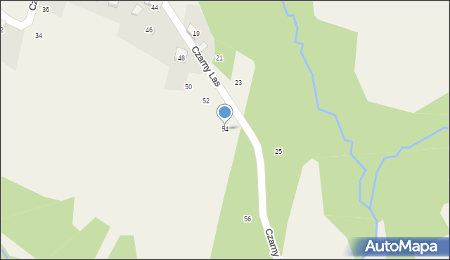 Zakliczyn, Czarny Las, 54, mapa Zakliczyn