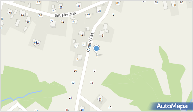 Zakliczyn, Czarny Las, 7, mapa Zakliczyn