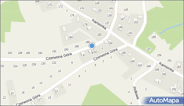 Zakliczyn, Czerwona Góra, 4, mapa Zakliczyn