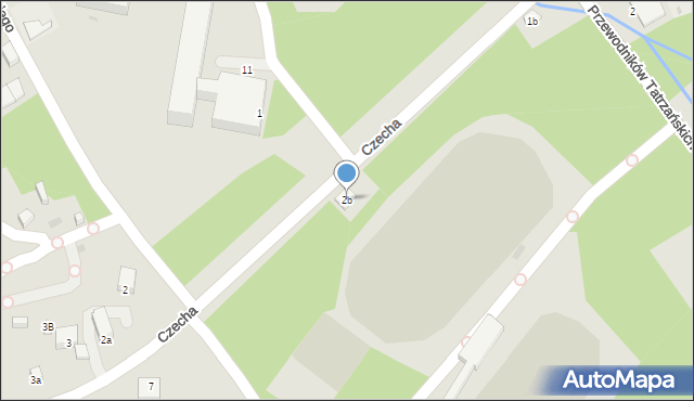 Zakopane, Czecha Bronisława, 2b, mapa Zakopanego