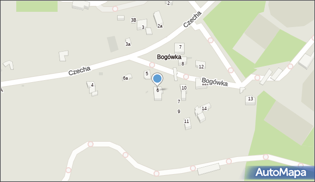 Zakopane, Czecha Bronisława, 6, mapa Zakopanego
