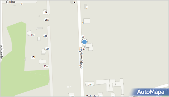 Zakroczym, Czyżewskiego-Juliana Ludwika, gen., 13, mapa Zakroczym