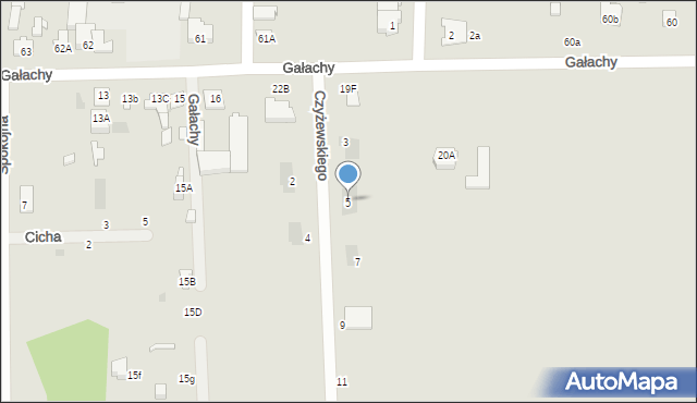 Zakroczym, Czyżewskiego-Juliana Ludwika, gen., 5, mapa Zakroczym