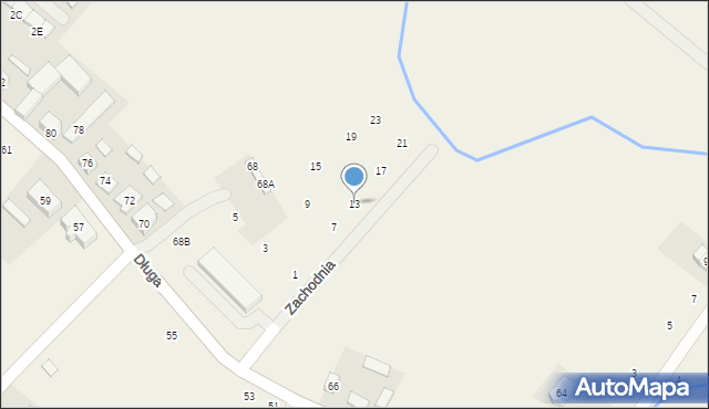 Zakrzewo, Czekalskiego Albina Mariana, 13, mapa Zakrzewo