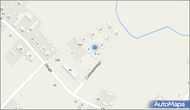 Zakrzewo, Czekalskiego Albina Mariana, 7, mapa Zakrzewo