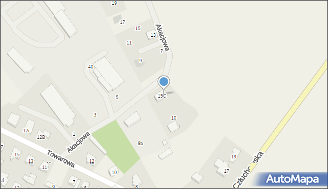 Zakrzewo, Człuchowska, 15C, mapa Zakrzewo