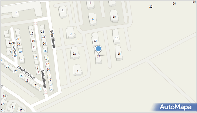 Zamienie, Czekoladowa, 14, mapa Zamienie