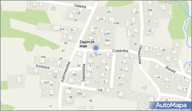 Żarki, Cześnika, 6, mapa Żarki