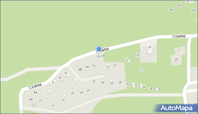 Żarki, Czarka, 7c, mapa Żarki