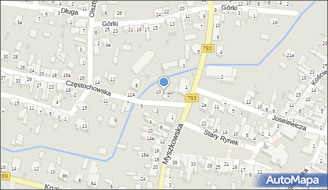 Żarki, Częstochowska, 4, mapa Żarki