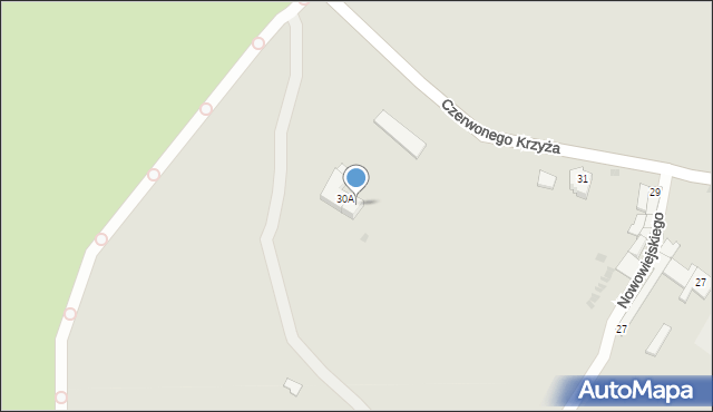 Żary, Czerwonego Krzyża, 31a, mapa Żary