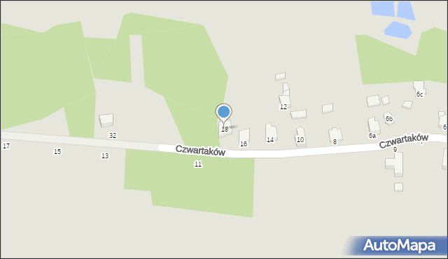 Zawiercie, Czwartaków, 18, mapa Zawiercie