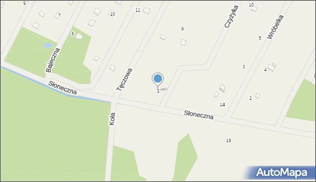 Zawiszyn, Czyżyka, 1, mapa Zawiszyn