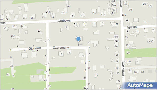 Zduńska Wola, Czeremchy, 1, mapa Zduńska Wola