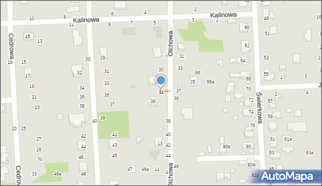 Zduńska Wola, Czeremchy, 34, mapa Zduńska Wola