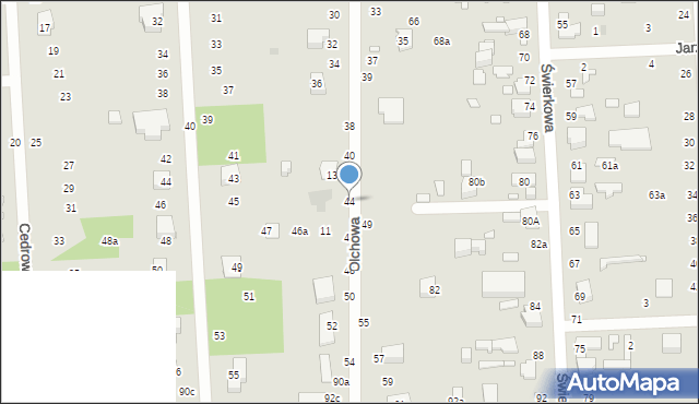 Zduńska Wola, Czeremchy, 44, mapa Zduńska Wola