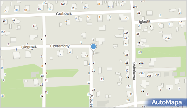 Zduńska Wola, Czeremchy, 7, mapa Zduńska Wola