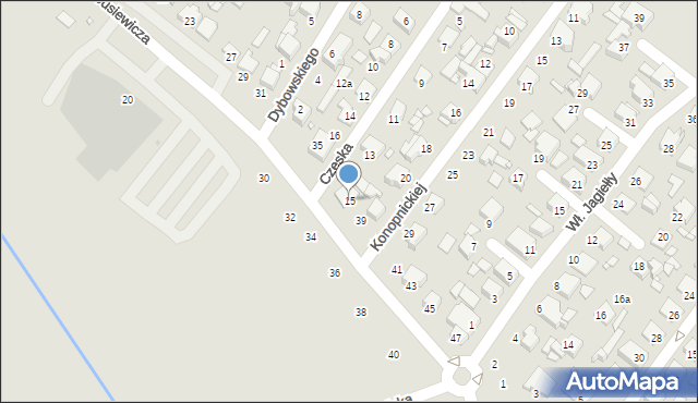 Zduńska Wola, Czeska, 15, mapa Zduńska Wola