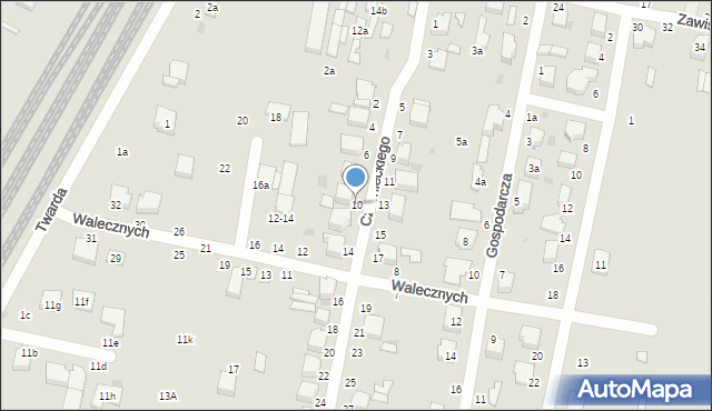 Zgierz, Czarnieckiego Stefana, hetm., 10, mapa Zgierz