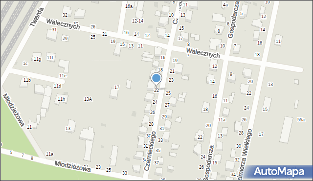 Zgierz, Czarnieckiego Stefana, hetm., 22, mapa Zgierz