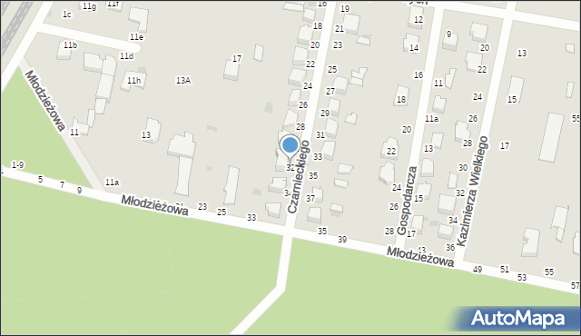 Zgierz, Czarnieckiego Stefana, hetm., 32, mapa Zgierz
