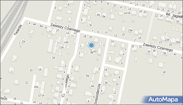 Zgierz, Czarnieckiego Stefana, hetm., 3a, mapa Zgierz