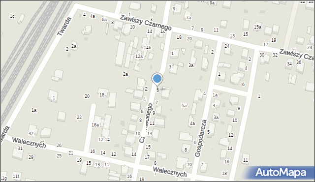 Zgierz, Czarnieckiego Stefana, hetm., 5, mapa Zgierz