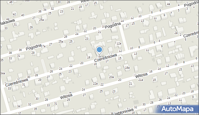 Zgierz, Czereśniowa, 16, mapa Zgierz